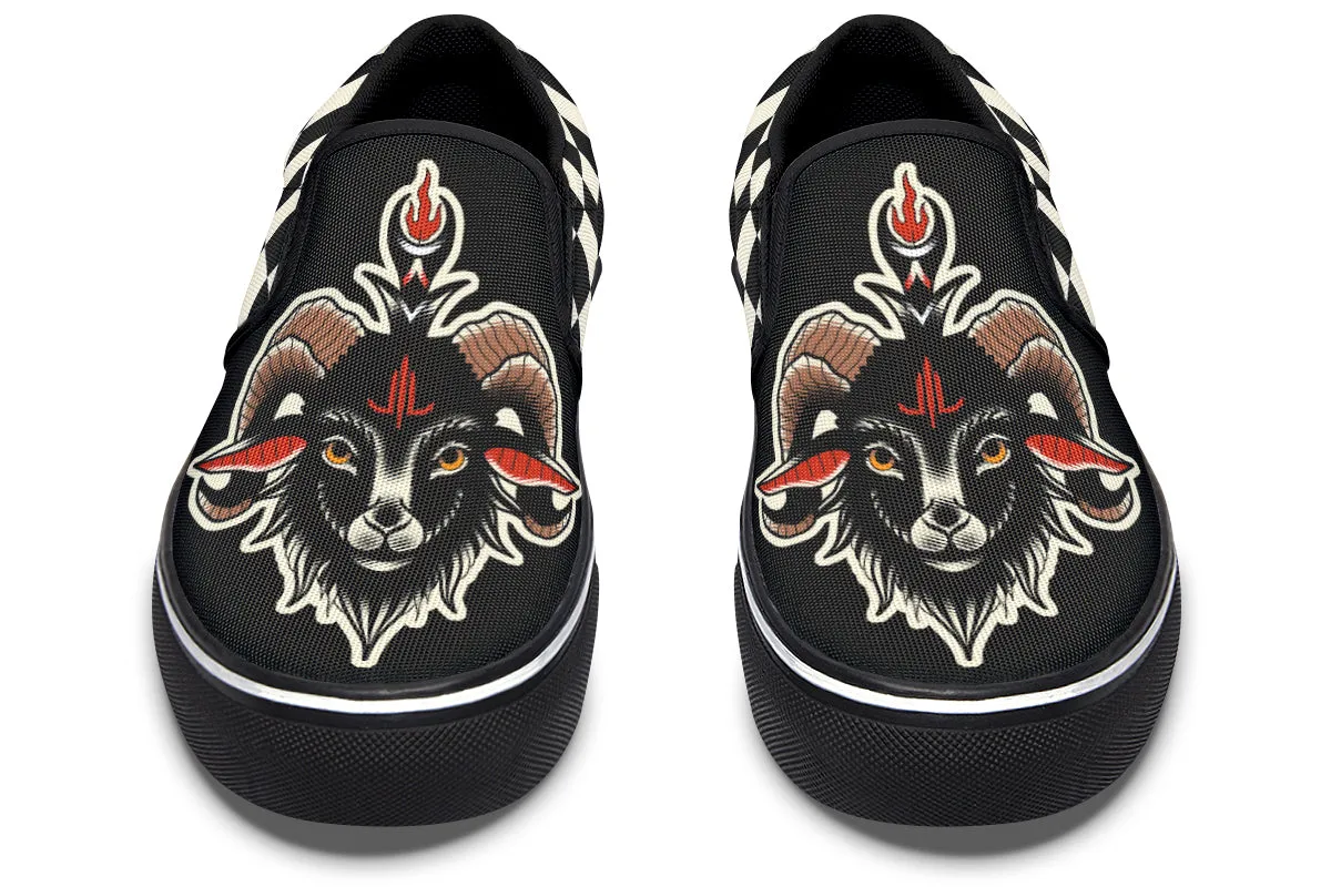 Traditional Goat Slip On Shoes Toe Guard Lake Step