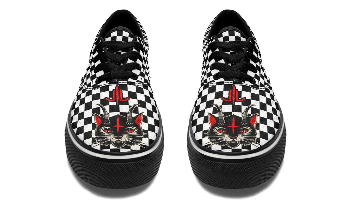 Surf Step Cat Demon Checkered Classic Shoes
