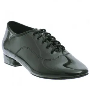 Shiny Tone Charles -- Men's Standard Ballroom Oxford -- Black Patent