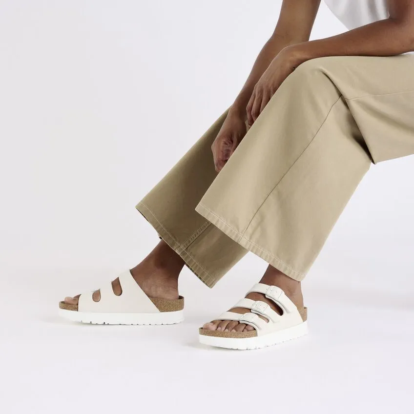 Florida Platform Vegan in Eggshell from Birkenstock Classic Choice Cushioned Sole