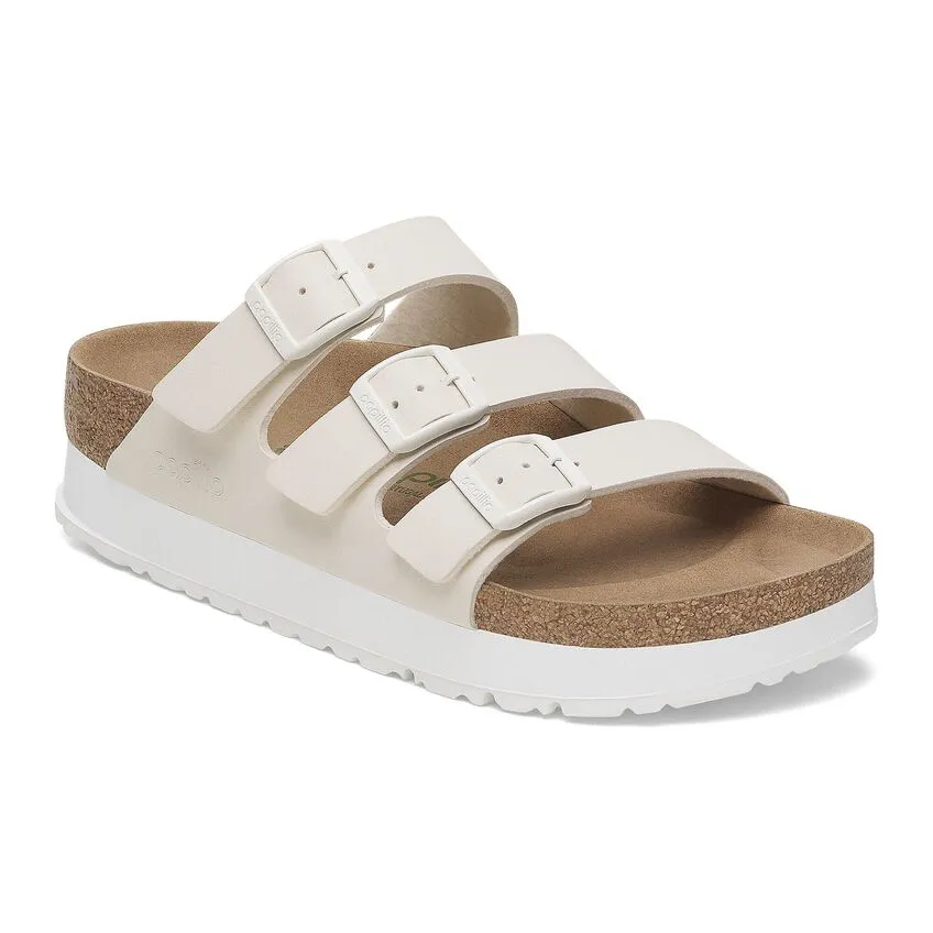 Versatile Sandals Florida Platform Vegan in Eggshell from Birkenstock