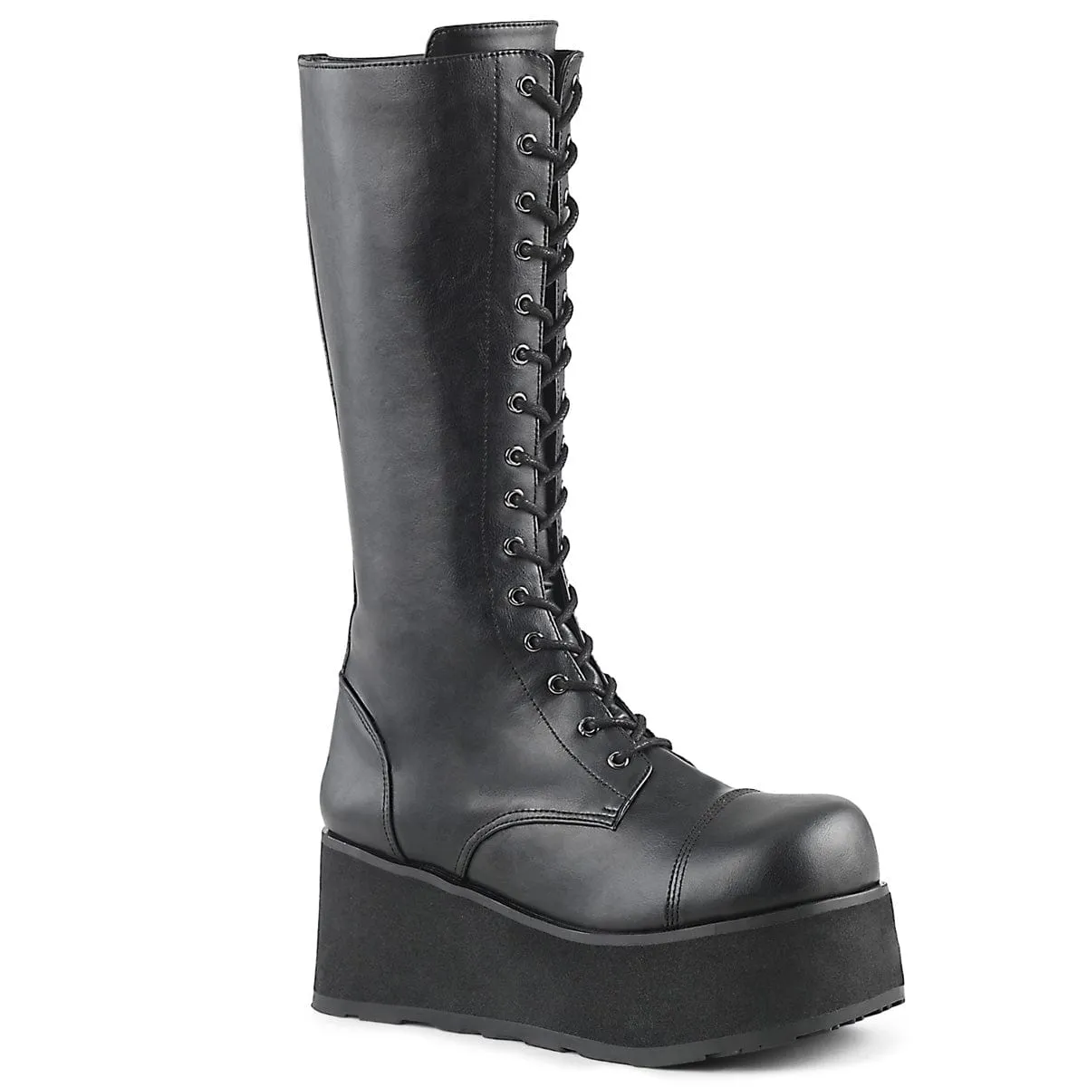 TRASHVILLE-502 Black Vegan Leather slow walk Shiny Tone