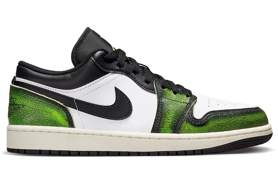 Jordan 1 Low Wear Away Electric Green (GS) Cliff Edge Anytime Go