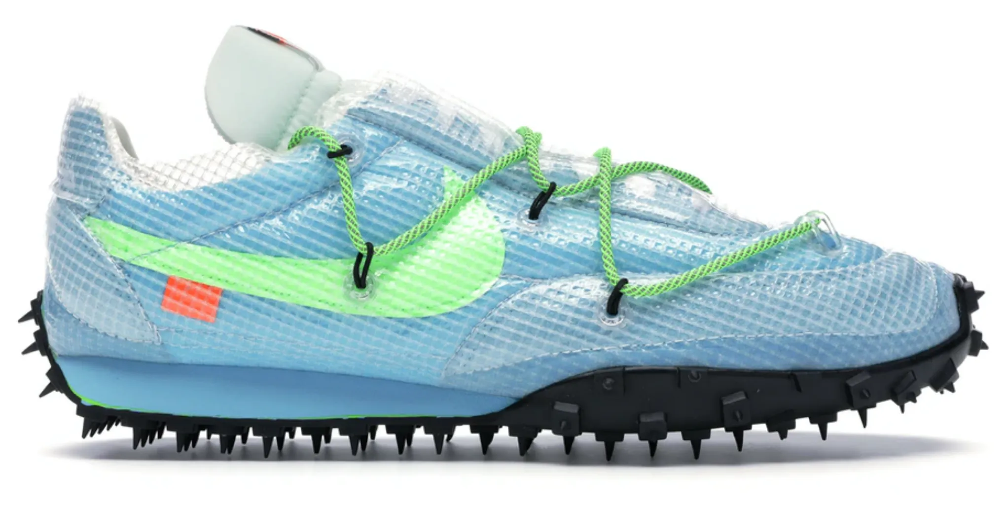 Nike Waffle Racer Off-White Vivid Sky (W) Soft Interior Arch Support Standing Workers
