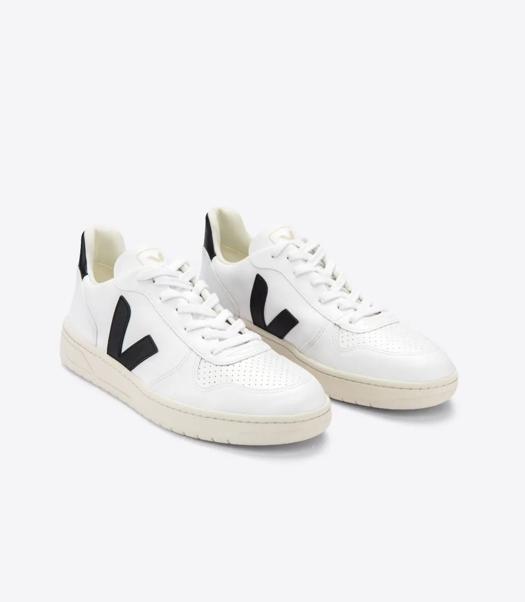 Synthetic Upper V-10 Sneaker in White Black from Veja