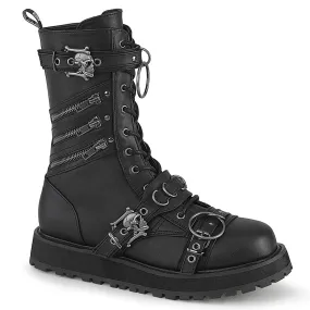 VALOR-240 Black Vegan Leather Ventilated Design