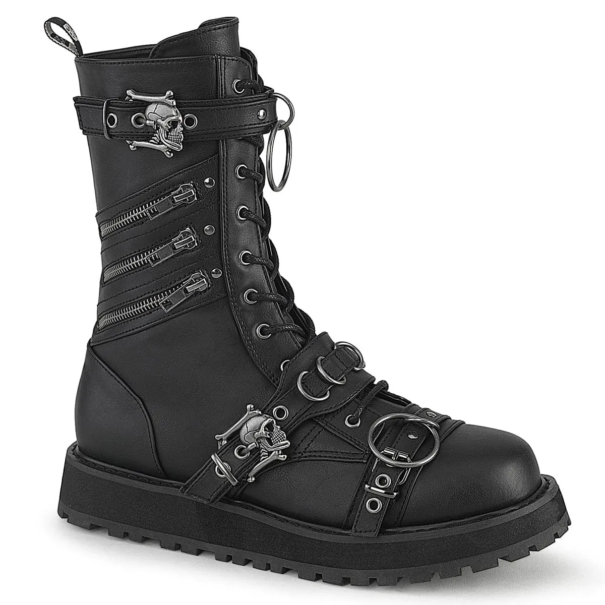 VALOR-240 Black Vegan Leather Ventilated Design