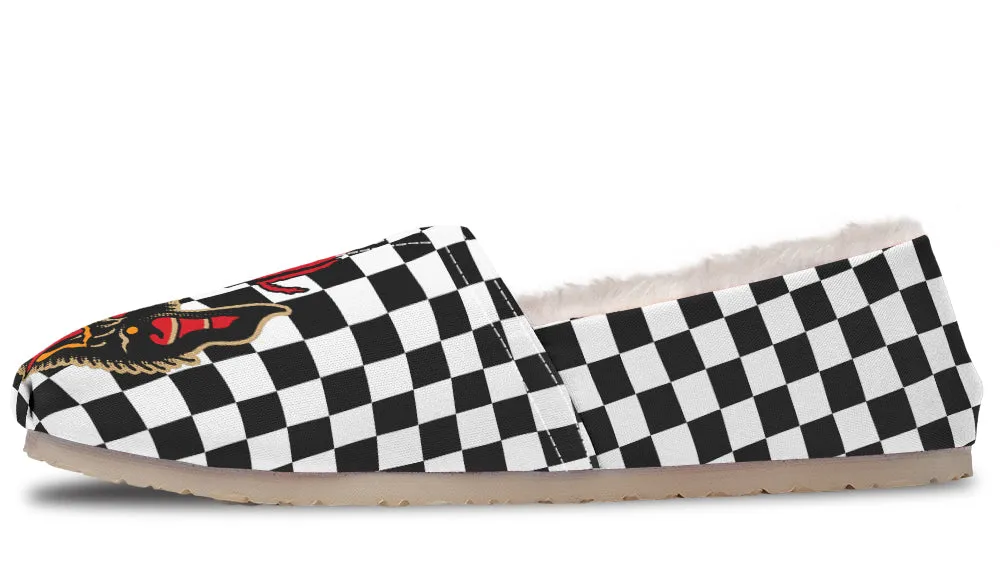 Early Jog Marathon Fit Vampire Bat Checkered Winter Casual Shoes