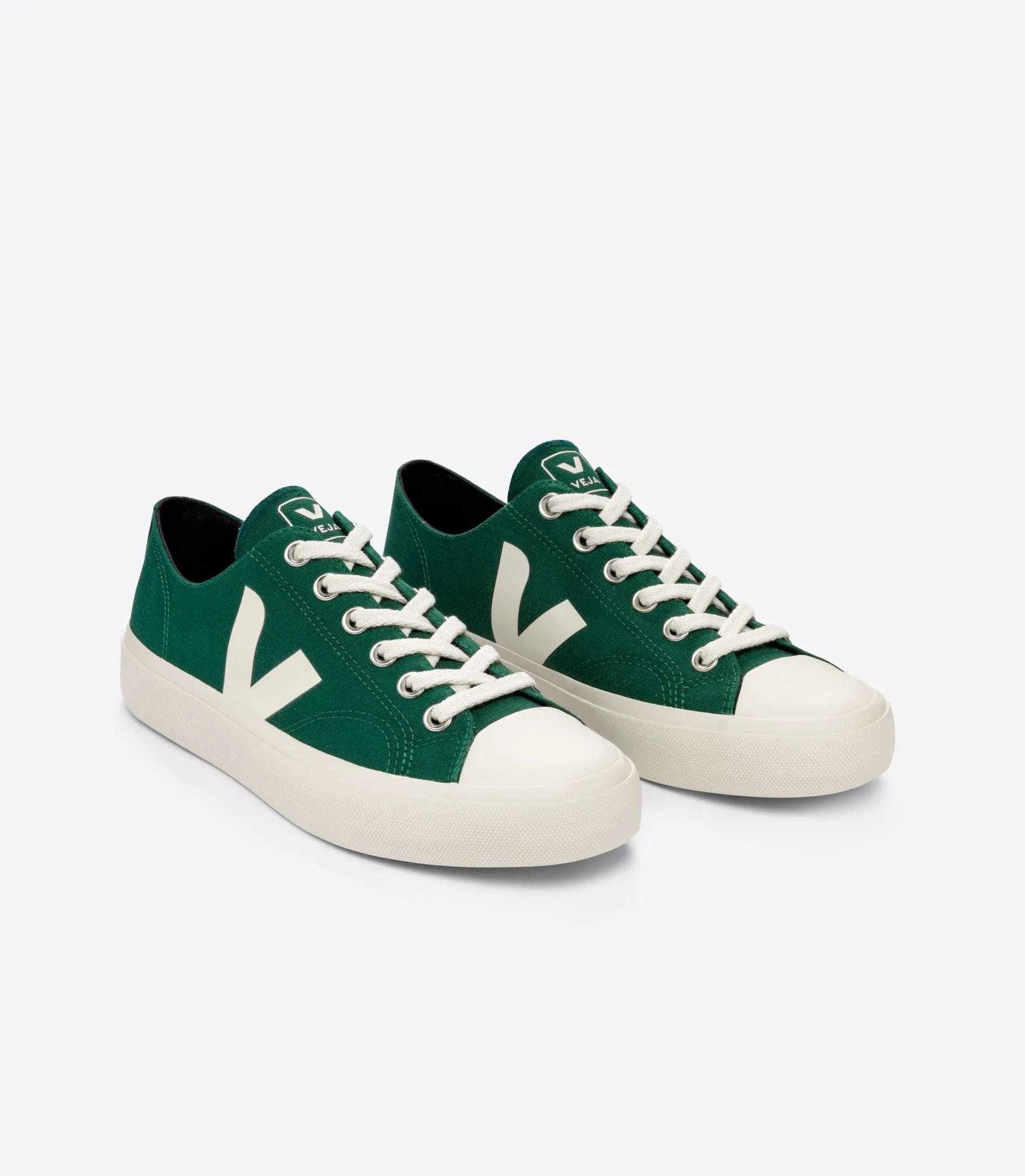 White Clean Wata II Low Canvas in Poker Pierre from Veja