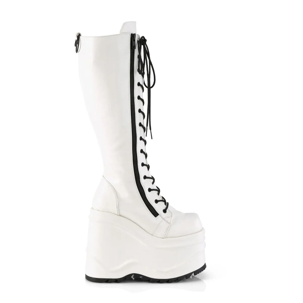 WAVE-200 White Vegan Leather Comfort Stable
