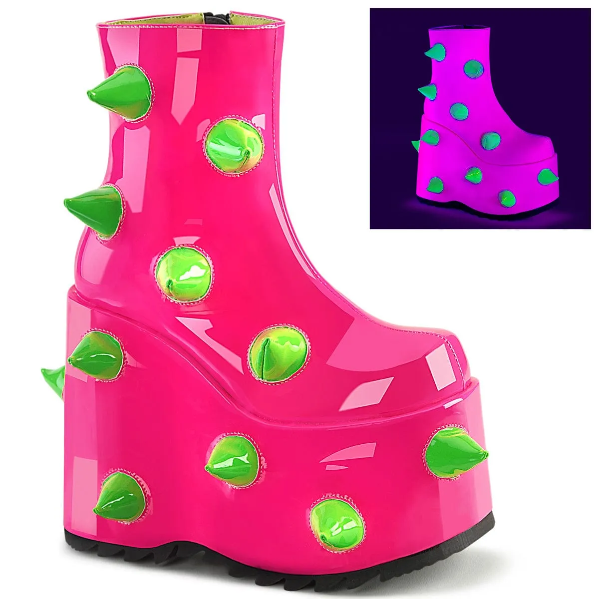 SLAY-77 UV Neon Pink-Neon Green Ventilated Design