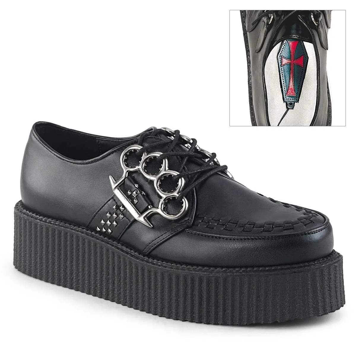Sky View Garden Mood V-CREEPER-516 Black Vegan Leather