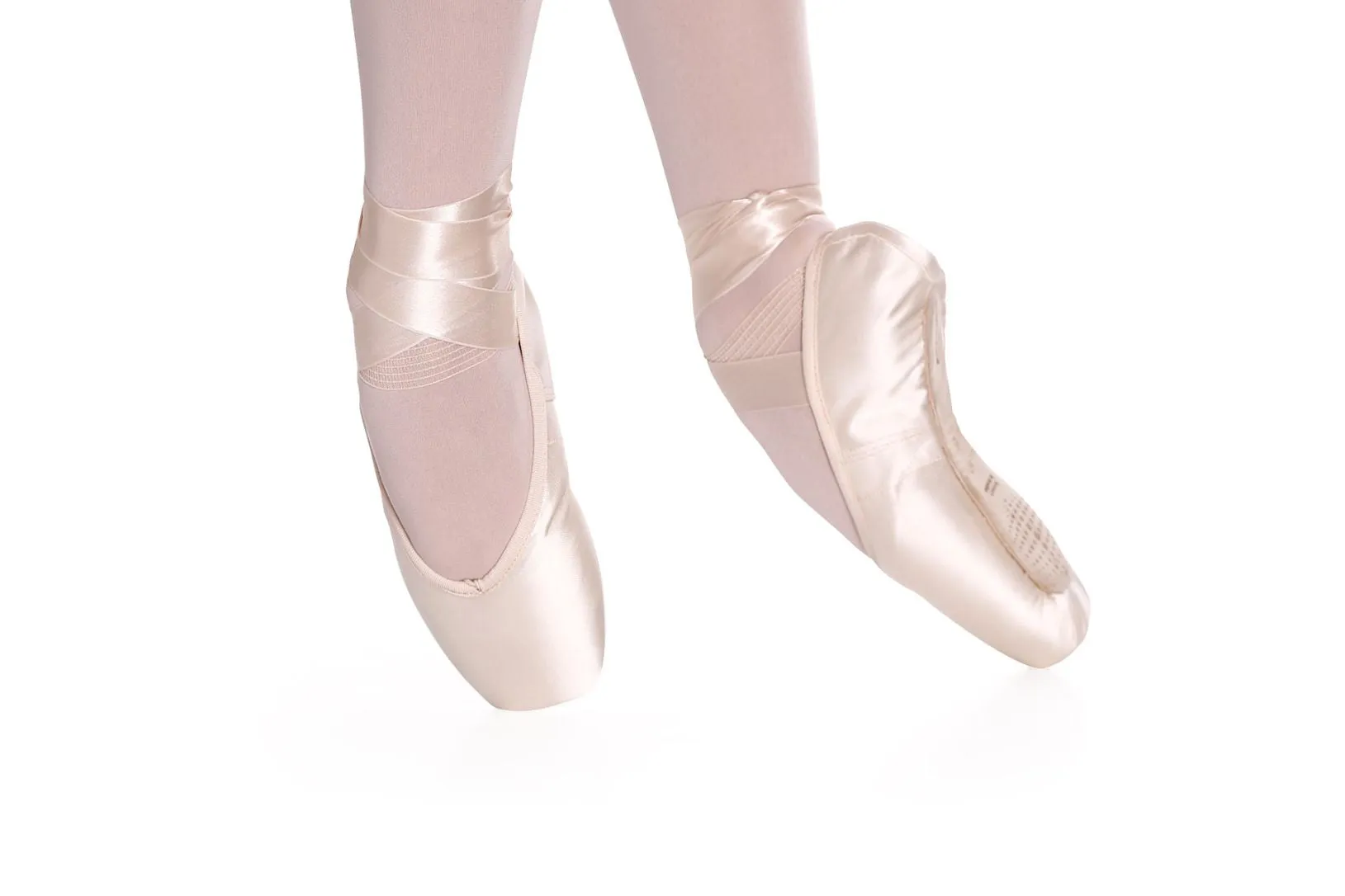 Wilhemina -- Pointe Shoe --  Pink Satin Feather Light Cold Weather Mid Top