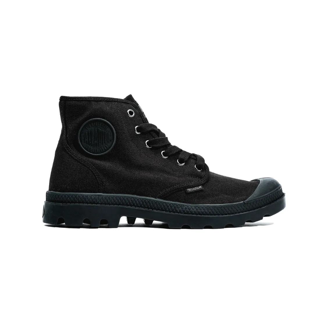 Women's Pampa Hi in Black from Palladium Pull-on style High-Top Style
