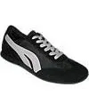 Women's Retro Runner -- Dancesneaker -- Black/White Metal Edge