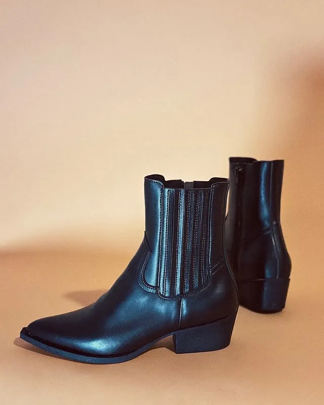 Jolene Western Boot in Black from Bhava Chic Style