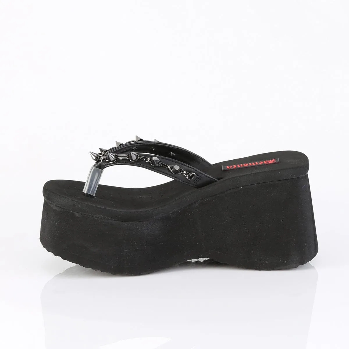 FUNN-35 Black Vegan Leather waterproof Modern Bold